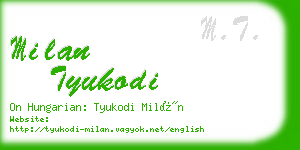 milan tyukodi business card